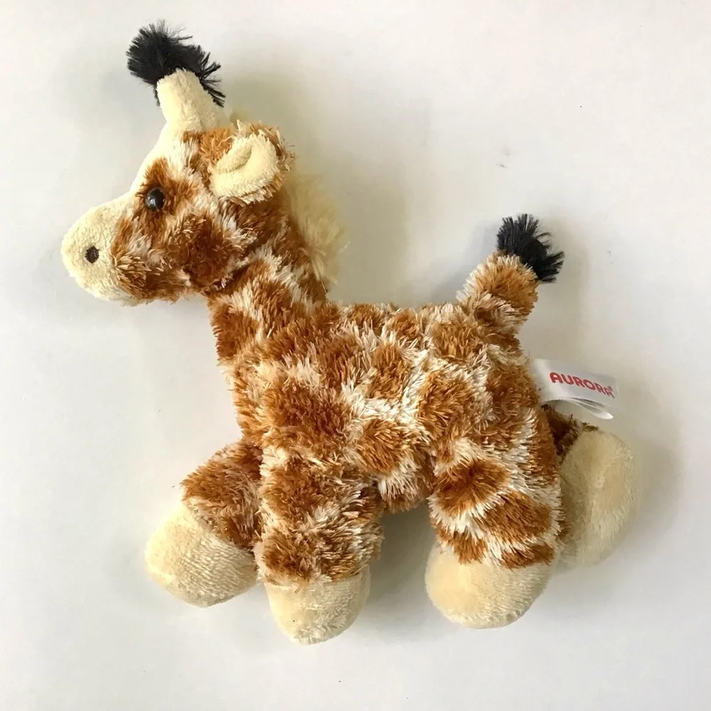 Aurora Gigi Giraffe Plush Stuffed Animal Mini Flopsies Weighted Beanbag 8”